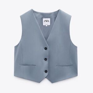 New ZARA V-neck Straight Vest
